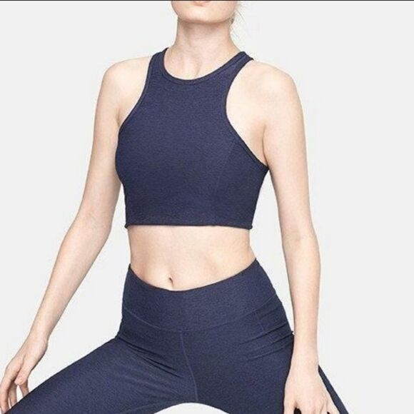 NWT OUTDOOR VOICES Athena Crop Top Navy M - Picture 7 of 7